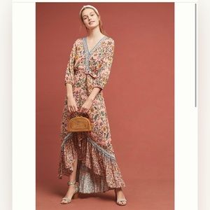Boho wrap dress from Anthropologie